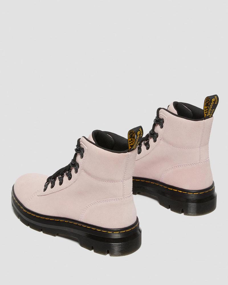 Dr Martens Combs Women Ruskind Ankelstøvler Dame Lyserød | DK 55PJJ